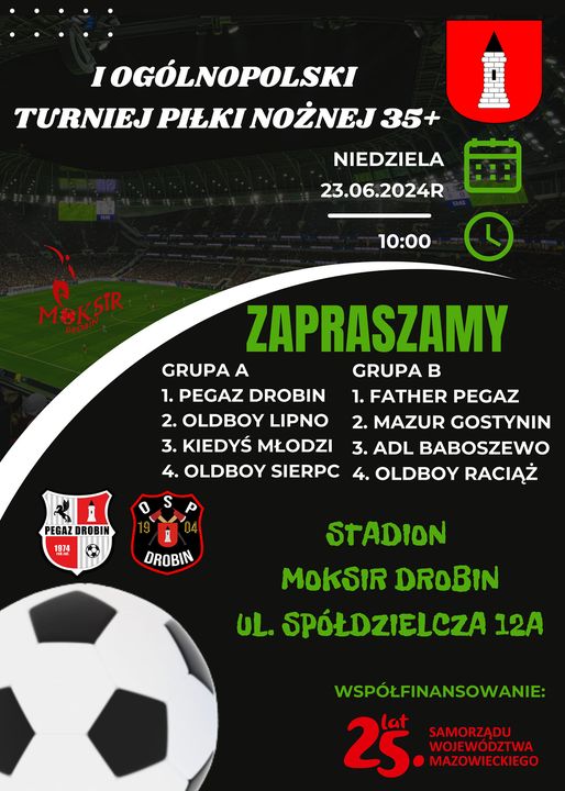 Zdjęcie zawiera informacje w formie plakatu o turnieju podane w artykule